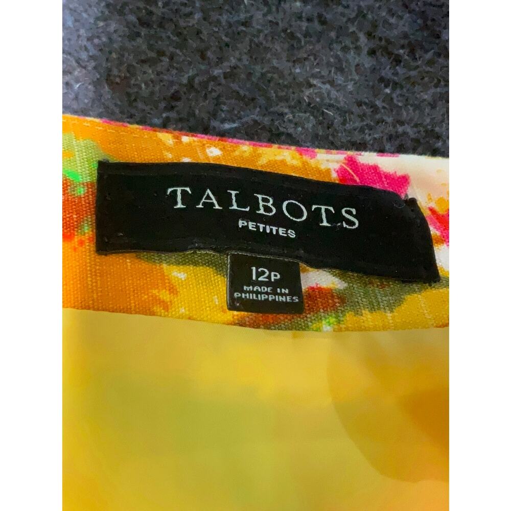 TALBOTS bright floral skirt. Summer Vacation Tripical. 12 petite - Picture 3 of 6